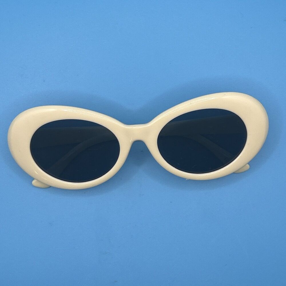 Kurt Cobain Clout Style White Sunglasses Grunge Hippie Style